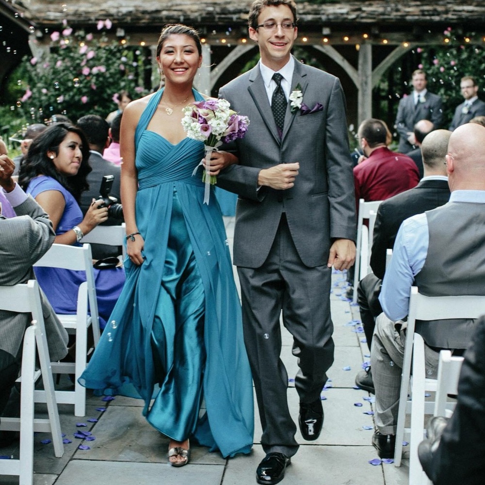 Beautiful Teal Bridesmaids Dress